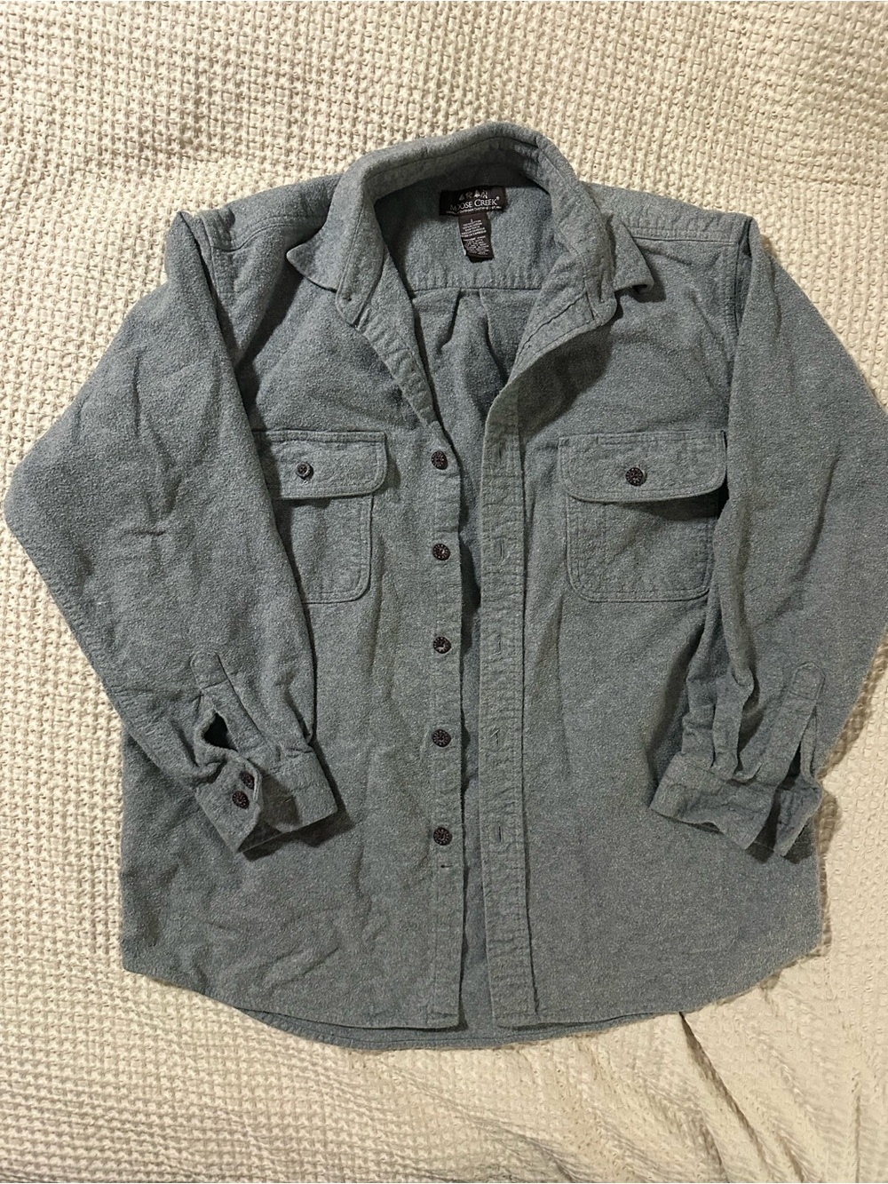 Moose Creek- Men's Casual Button-Up Jacket Shirt - Grey